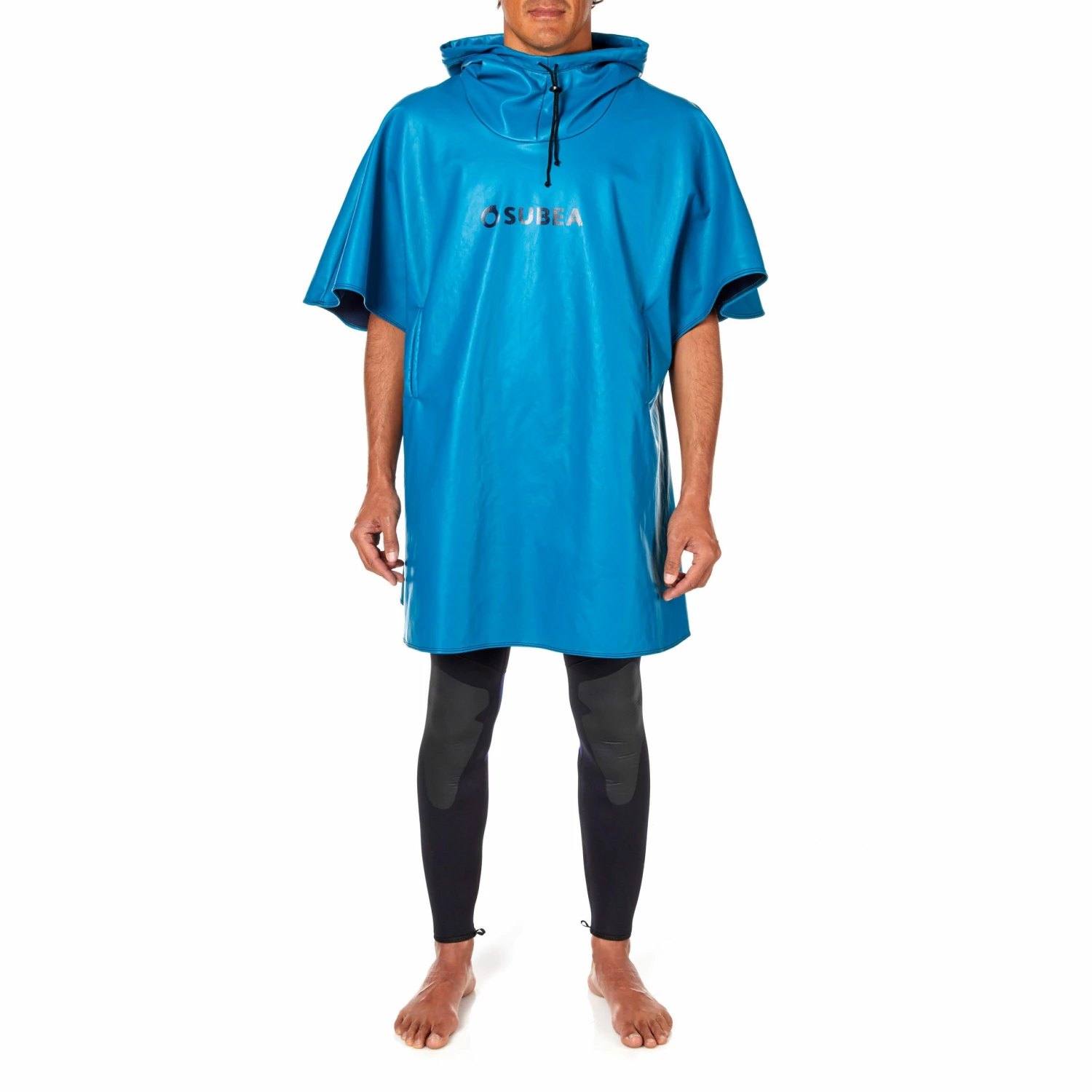 SUBEA SCD windbreaker fleece poncho for scuba diving blue Deep petrol blue 2 SUBEA SCD windbreaker fleece poncho for scuba diving blue Deep petrol blue - Image 2