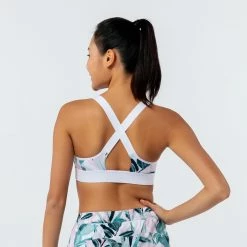 DOMYOS Women's Fitness Cardio Training Sports Bra 500 Snow white/Fluo pale peach 12 DOMYOS Women's Fitness Cardio Training Sports Bra 500 Snow white/Fluo pale peach -Women Sports Elegant Store k54342b79a0d356681a264a7bdbe2b2bd