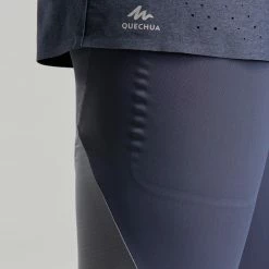 QUECHUA Women’s Fast Hiking Short Leggings FH900 Blue; Asphalt blue -Women Sports Elegant Store k585c521ff753b7e7909998360e3809be