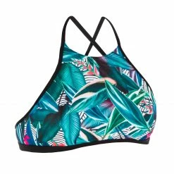 OLAIAN Women's surfing swimsuit bikini top with open back ANDREA PAGI GREEN -Women Sports Elegant Store k5acb072dd65bdb4e7c04dc9a5d37c61e