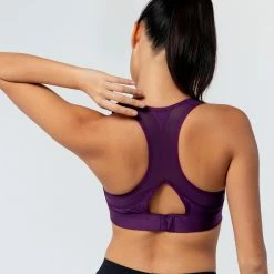 DOMYOS Women's Fitness Cardio Training Sports Bra 500 Eggplant 12 DOMYOS Women's Fitness Cardio Training Sports Bra 500 Eggplant -Women Sports Elegant Store k5b0ee102eeddc6d03a409f8f2a506a1d