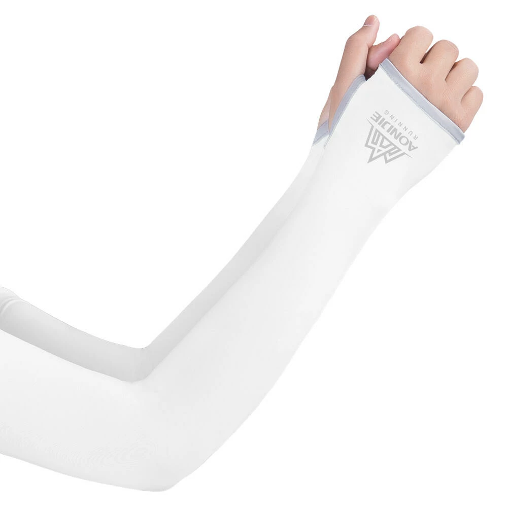 AONIJIE E4117 Ice Silk UPF50+ UV Sunguard Arm Sleeves with Finger Hole | Sunguard BLACK 2 AONIJIE E4117 Ice Silk UPF50+ UV Sunguard Arm Sleeves with Finger Hole | Sunguard BLACK - Image 2