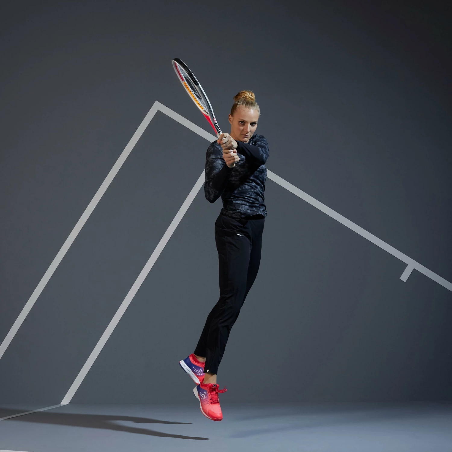 ARTENGO PA Dry 500 Women's Tennis Bottoms BLACK 2 ARTENGO PA Dry 500 Women's Tennis Bottoms BLACK - Image 2