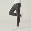 NYAMBA Stretchy High-Waisted Cotton Fitness Leggings GREY