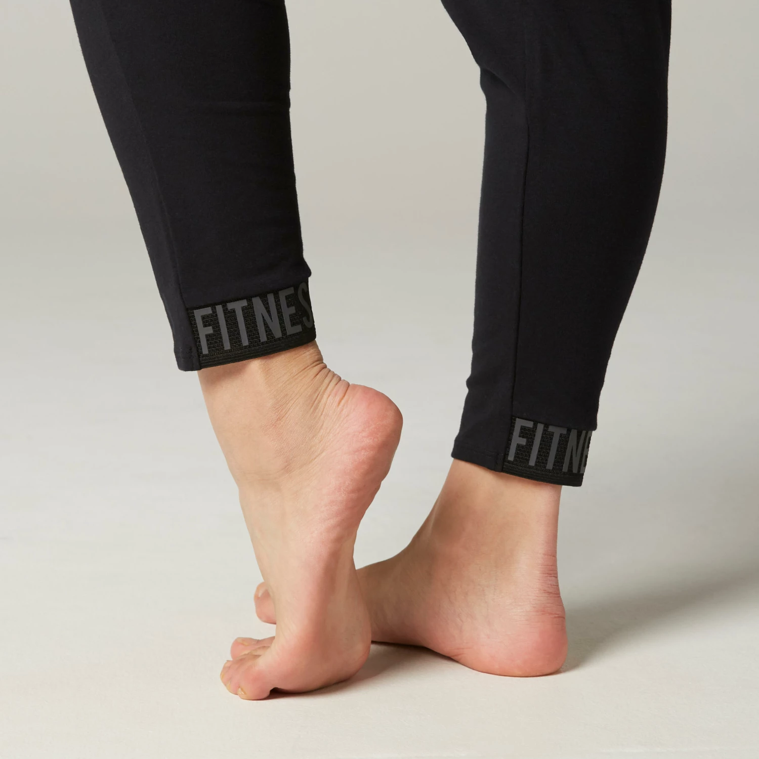 NYAMBA Women's Pilates & Gentle Gym Bottoms 500 BLACK 5 NYAMBA Women's Pilates & Gentle Gym Bottoms 500 BLACK - Image 5