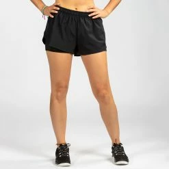 DOMYOS 500 Women's Cross Training Shorts BLACK/BLACK -Women Sports Elegant Store k6271257279d922cdf5593a840f395b6c