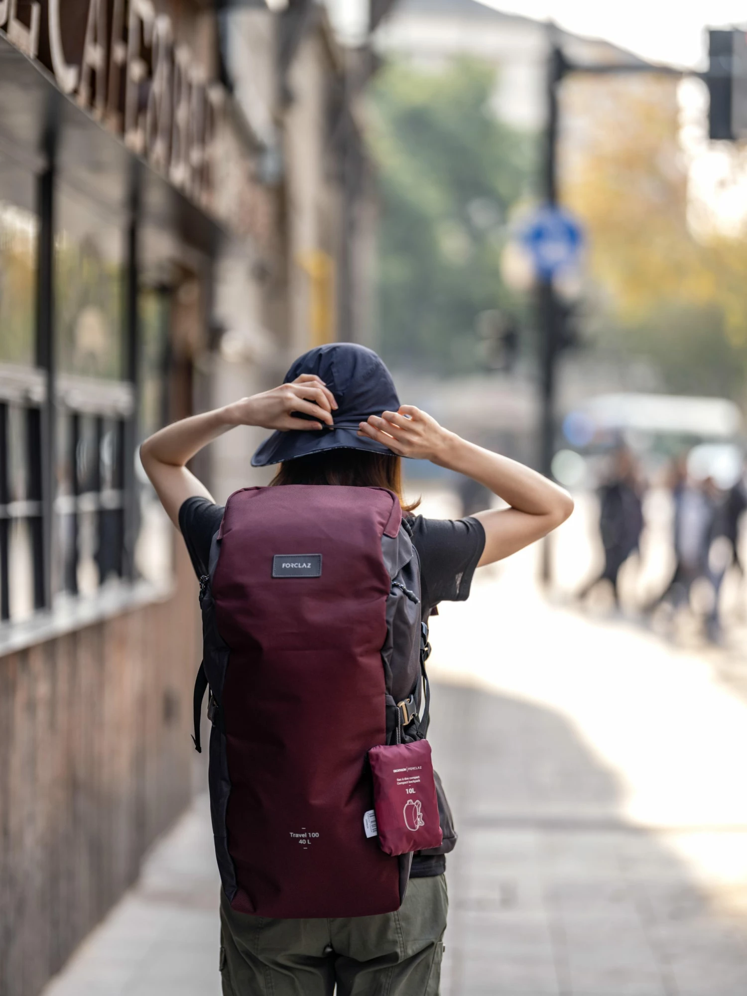 FORCLAZ Ventilated and ultra-compact mountain trekking hat PINK/Lunar grey 7 FORCLAZ Ventilated and ultra-compact mountain trekking hat PINK/Lunar grey - Image 7