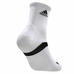 ADIDAS Wucht P5.1 Badminton Socks Mid Cut White/Black BLACK/Orange -Women Sports Elegant Store k65a3005b737804bd64b71e5d8b93b5ed