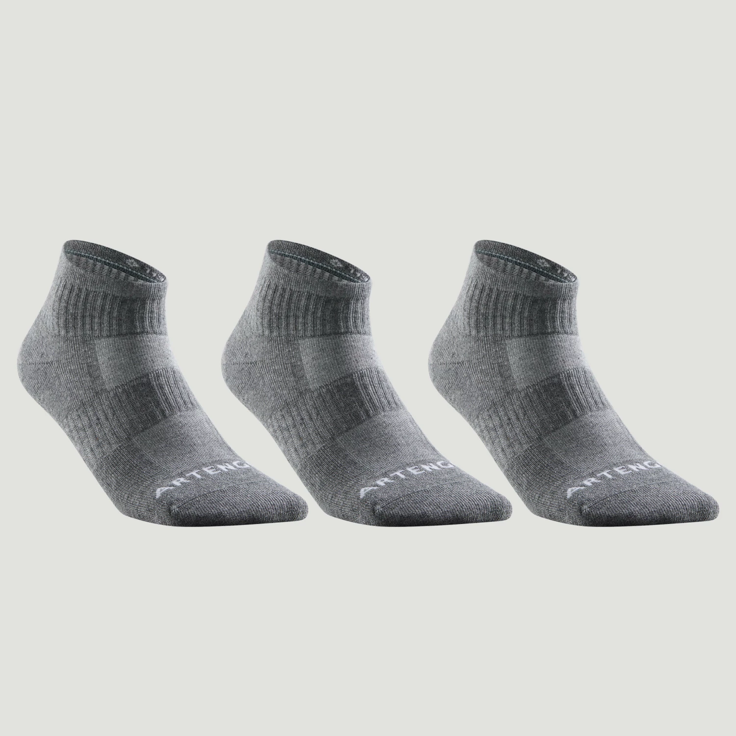 ARTENGO Mid Tennis Socks RS 500 Tri-Pack BLACK 3 ARTENGO Mid Tennis Socks RS 500 Tri-Pack BLACK - Image 3