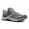 QUECHUA MOUNTAIN HIKING SHOES Pewter/GREEN