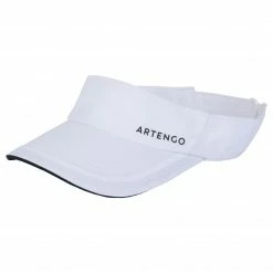 ARTENGO Tennis Visor TV 100 56 cm Snow white/BLACK