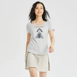 QUECHUA Women's Country Walking T-shirt GREY 14 QUECHUA Women's Country Walking T-shirt GREY -Women Sports Elegant Store k6cc05d113b6dca522518c02813f3476f