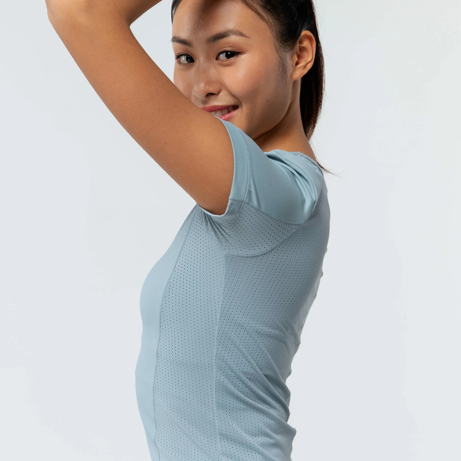 DOMYOS BODY BUILDING WOMEN CROP CN LIGHT BLUE GREY/LIGHT BLUE GREY 2 DOMYOS BODY BUILDING WOMEN CROP CN LIGHT BLUE GREY/LIGHT BLUE GREY - Image 2