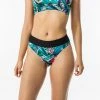 OLAIAN Women's high-waisted body-shaping surfing swimsuit bottoms NORA PAGI GREEN