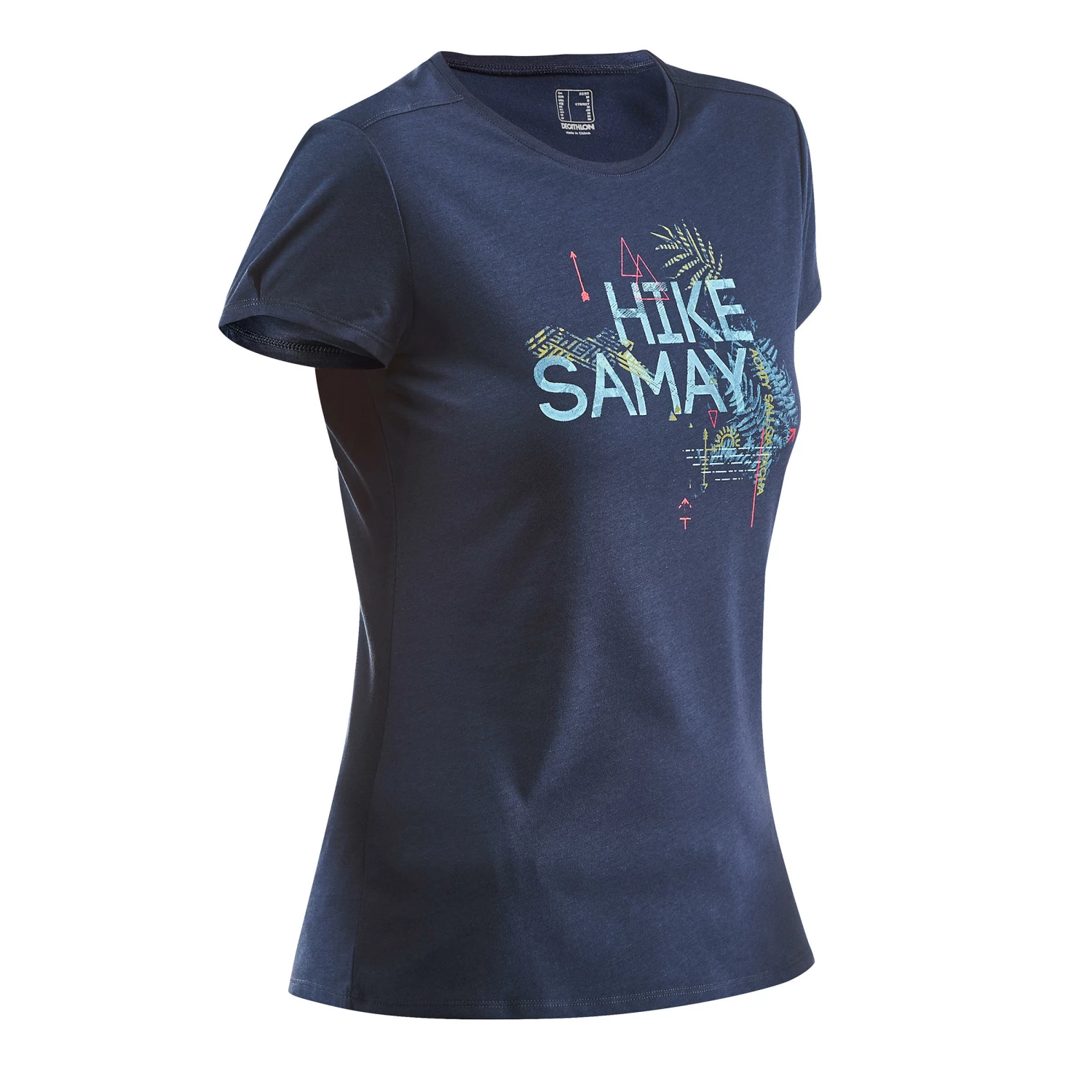 QUECHUA Women's Hiking T-shirt Navy blue/DARK BLUE 1 QUECHUA Women's Hiking T-shirt Navy blue/DARK BLUE