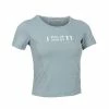 DOMYOS BODY BUILDING WOMEN CROP CN LIGHT BLUE GREY/LIGHT BLUE GREY