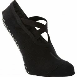 NYAMBA Women's Non-Slip Pilates & Gentle Gym Ballet Sport Socks BLACK