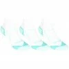 ARTENGO Low Sport Socks RS 900 Tri-Pack WHITE/Pale turquoise