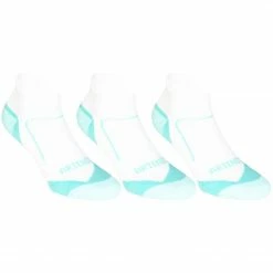 ARTENGO Low Sport Socks RS 900 Tri-Pack WHITE/Pale turquoise