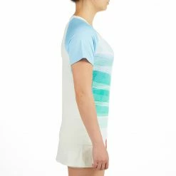 PERFLY T-SHIRT 560 W WHITE GREEN BLUE Snow white/Light sky blue -Women Sports Elegant Store k74d36b3ab4d657d0468d2d96f65de789