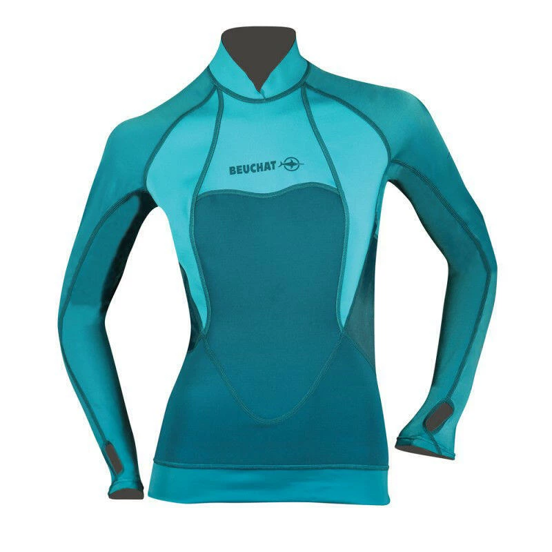 BEUCHAT ATOLL LADIE'S TOP 2MM RASH GUARD BLUE 1 BEUCHAT ATOLL LADIE'S TOP 2MM RASH GUARD BLUE