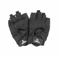 GOMA Leather Gloves for Weight Lifting BLACK