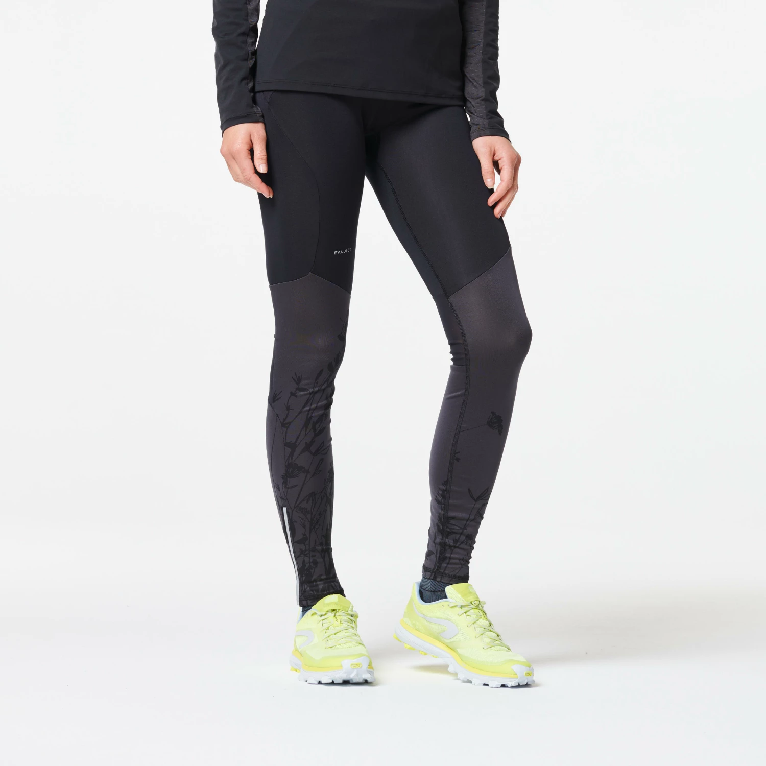 EVADICT WOMEN'S TRAIL RUNNING TIGHTS GREY 4 EVADICT WOMEN'S TRAIL RUNNING TIGHTS GREY - Image 4