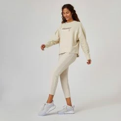 DOMYOS Loose Fitness Sweatshirt Linen 10 DOMYOS Loose Fitness Sweatshirt Linen -Women Sports Elegant Store k7d460daa88b830dec7a3cede050dc6bd