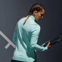 ARTENGO Women's Long-Sleeved T-Shirt TH 900 Pale mint -Women Sports Elegant Store k7e8a20cb133c7c3bc0f188856299749e