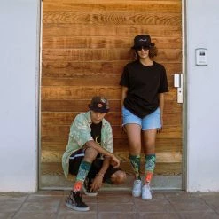 FLIPPOS FLIPPOS Compression Socks GREEN/ORANGE -Women Sports Elegant Store k7fec8ef187878d647b3c564739fdc472