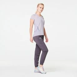 KALENJI WOMEN'S RUN LIGHT T-SHIRT Light grey/PURPLE 10 KALENJI WOMEN'S RUN LIGHT T-SHIRT Light grey/PURPLE -Women Sports Elegant Store k801a8e188dcb373d0fee4a38ac5771c2