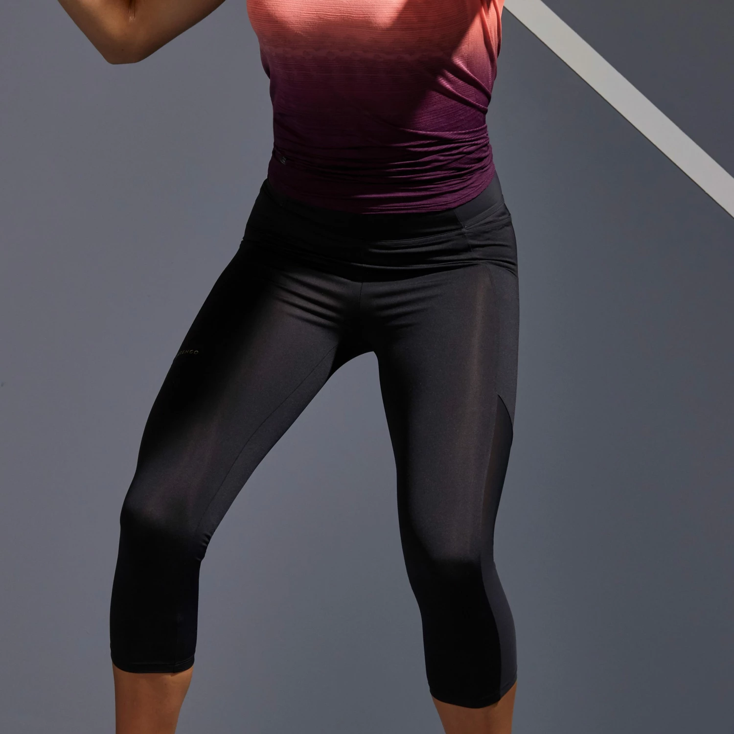 ARTENGO Women's Tennis Cropped Bottoms Dry 900 BLACK 8 ARTENGO Women's Tennis Cropped Bottoms Dry 900 BLACK - Image 8