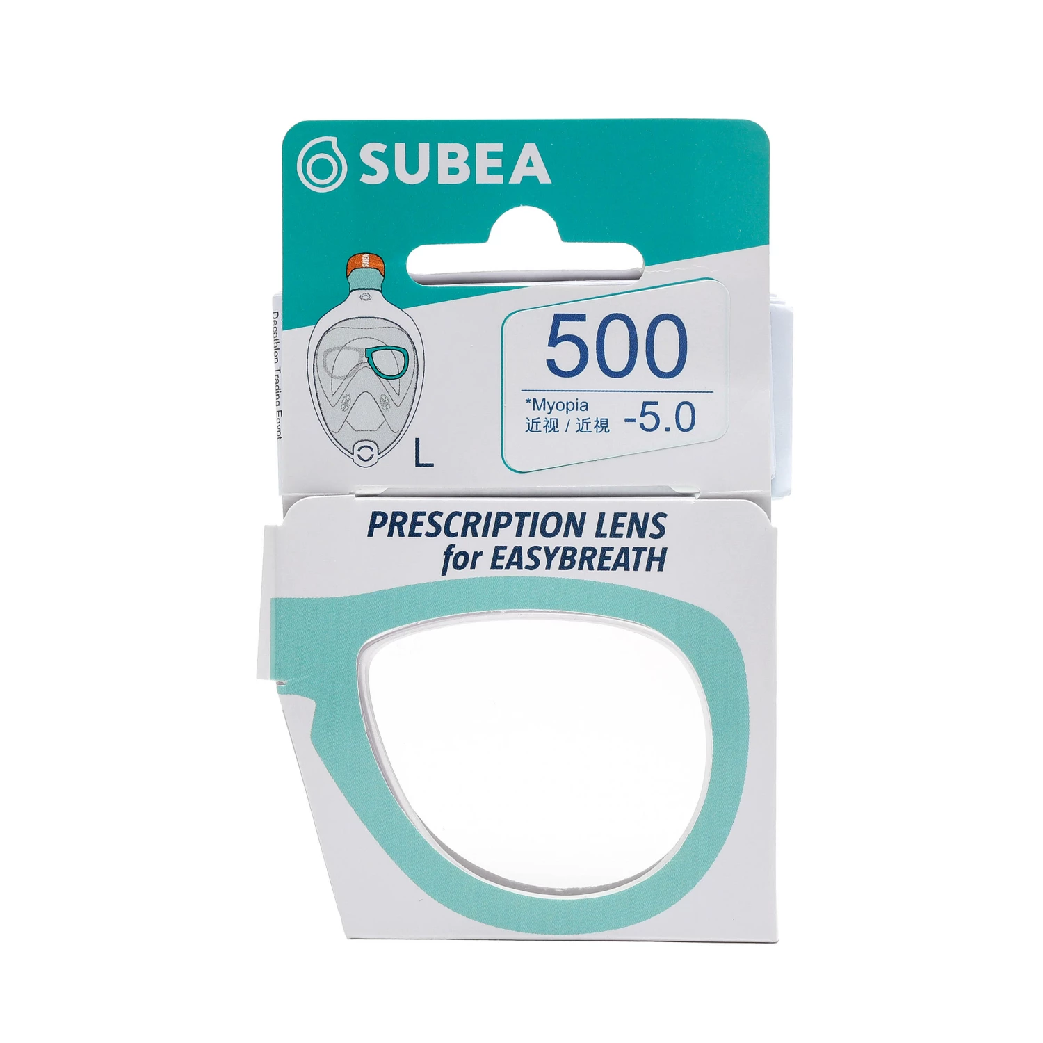 SUBEA Left corrective lens for the short-sighted on the Easybreath mask COLORLESS 11 SUBEA Left corrective lens for the short-sighted on the Easybreath mask COLORLESS - Image 11
