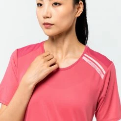 DOMYOS Close-Fitting Fitness T-Shirt PINK -Women Sports Elegant Store k820748fd8104baab5379a1ae8bb0f712
