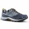 QUECHUA WATERPROOF MOUNTAIN HIKING SHOES Mouse grey/Honey