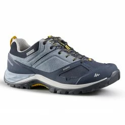 QUECHUA WATERPROOF MOUNTAIN HIKING SHOES Mouse grey/Honey