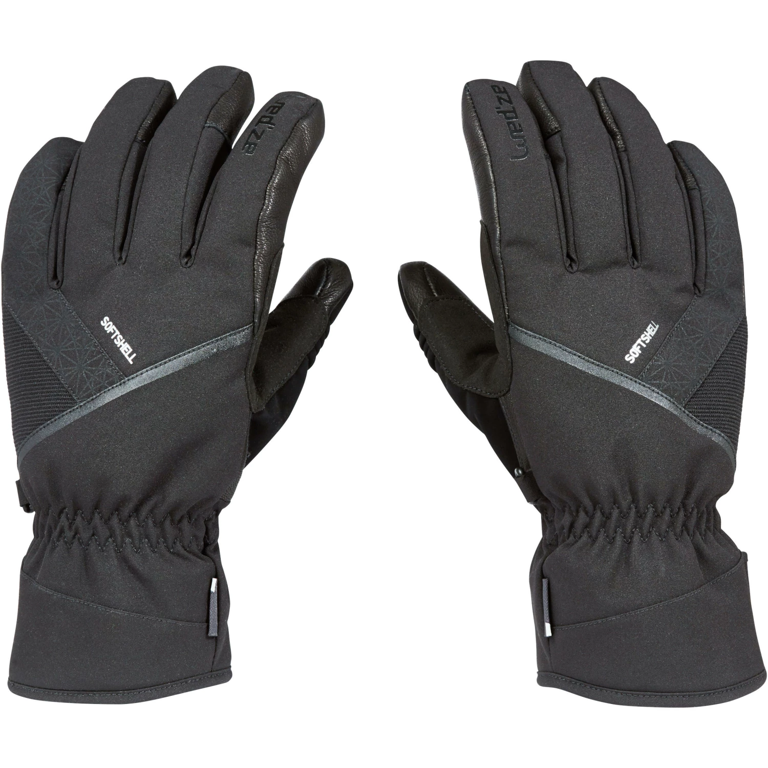 WEDZE ADULT SKI GLOVES 500 BLACK/BLACK/BLACK 2 WEDZE ADULT SKI GLOVES 500 BLACK/BLACK/BLACK - Image 2