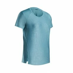 DOMYOS Close-Fitting Fitness T-Shirt Frozen cedar/MULTI-COLOUR