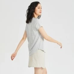 QUECHUA Women's Country Walking T-shirt GREY 15 QUECHUA Women's Country Walking T-shirt GREY -Women Sports Elegant Store k877374d382bf691884521c9635f7d3c6