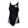 ARENA arena LADIES SWIMWEAR AQUAPRO MONOGRAM TAPE OBACK one piece BLACK