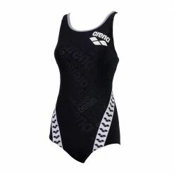 ARENA arena LADIES SWIMWEAR AQUAPRO MONOGRAM TAPE OBACK one piece BLACK
