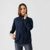 KALENJI Women's Running Windproof Jacket Wind Breath DARK BLUE/LIGHT BLUE/BLUE