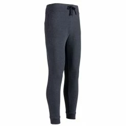 DOMYOS Women's Pilates Gentle Gym Slim-Fit Bottoms 560 DARK GREY