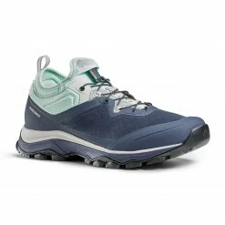 QUECHUA ULTRA-LIGHT HIKING SHOES DARK BLUE/GREEN