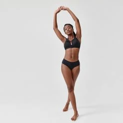 KALENJI RUN EASY ZIP PADDED BRA BLACK BLUE -Women Sports Elegant Store k90b7a15253b54f8db963cc92c38283c5