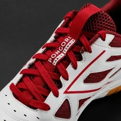 PONGORI Table Tennis Shoes TTS 560 Burgundy/Snow white 16 PONGORI Table Tennis Shoes TTS 560 Burgundy/Snow white -Women Sports Elegant Store k911dcb9ab08dda4b6ecf01aed3c1a61f