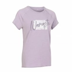 KIMJALY Women's Short-Sleeved Gentle Yoga T-Shirt PINK