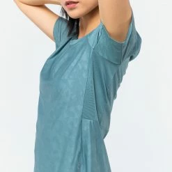 DOMYOS Close-Fitting Fitness T-Shirt Frozen cedar/MULTI-COLOUR -Women Sports Elegant Store k9227e68c94cbffdfb03944c432ff484f