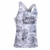 DOMYOS Women's Cross Tank Top WHITE/BLACK/Snow white