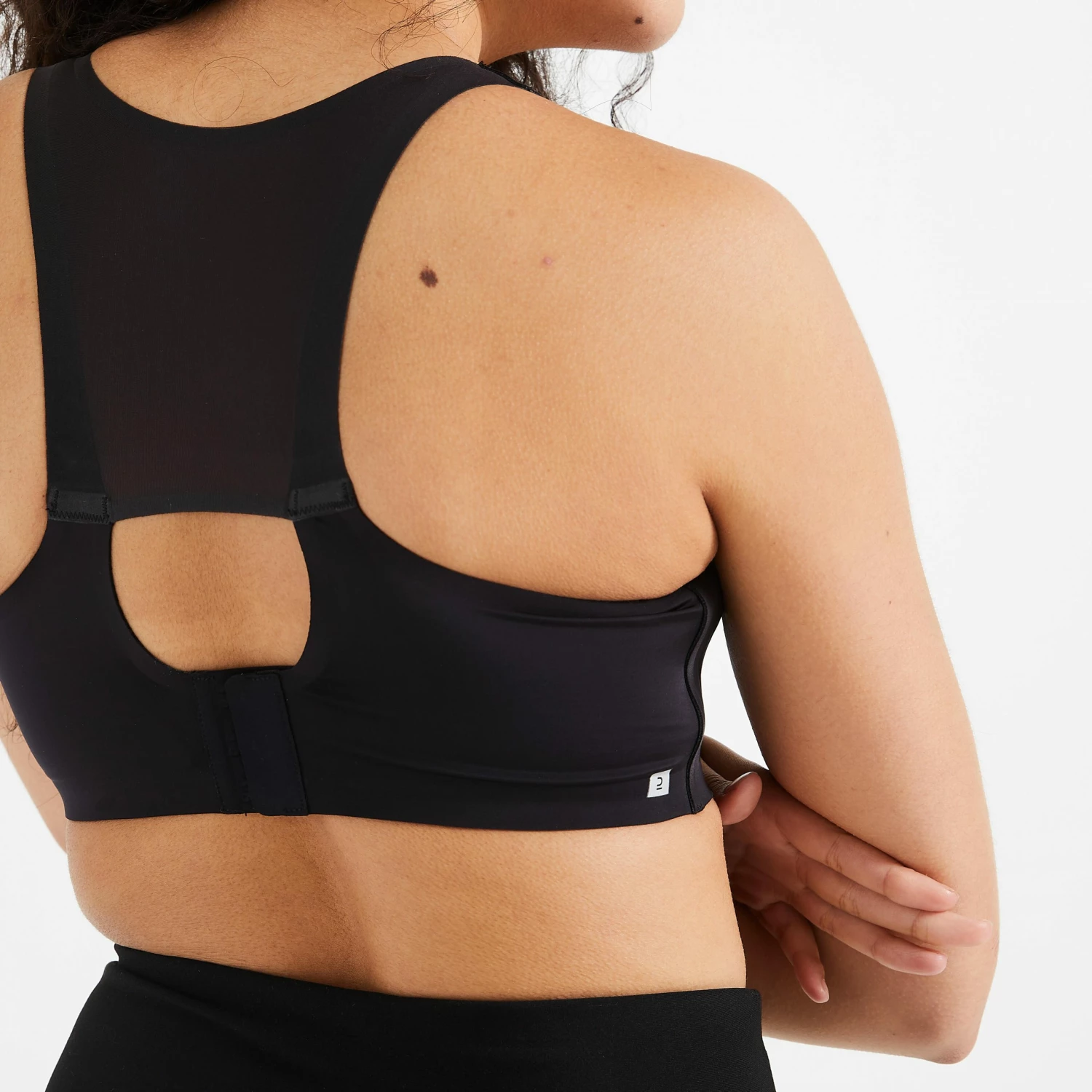 DOMYOS Light Support Close-Fitting Fitness Bra 160 BLACK 6 DOMYOS Light Support Close-Fitting Fitness Bra 160 BLACK - Image 6